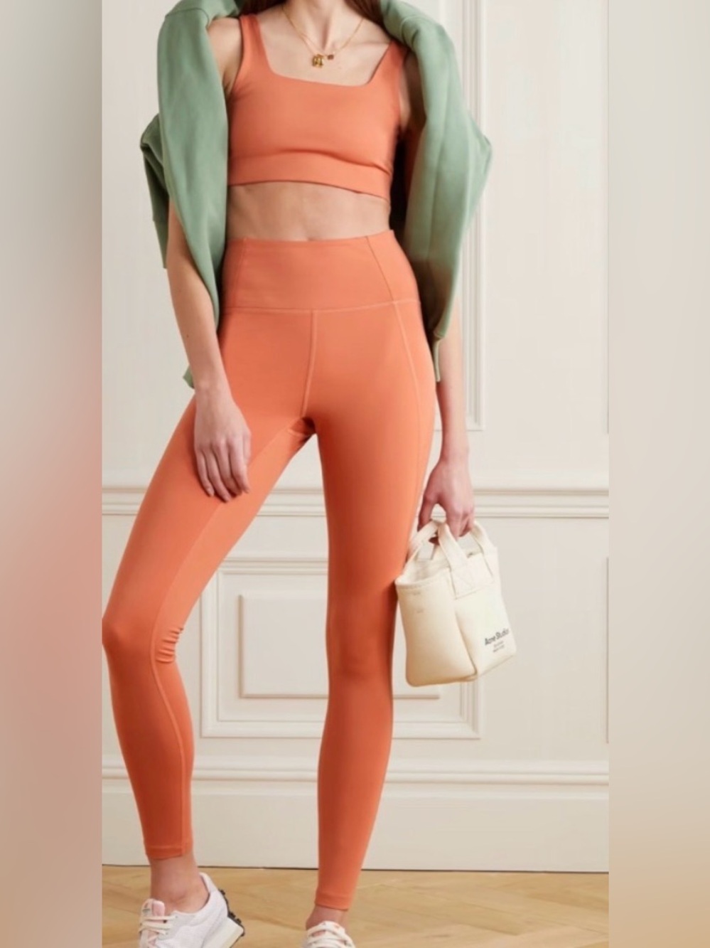 Girlfriend Collective Compressive High-Rise Leggings Light Orange/Coral - M